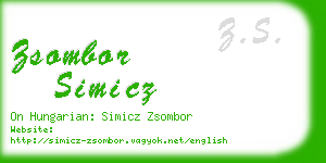 zsombor simicz business card